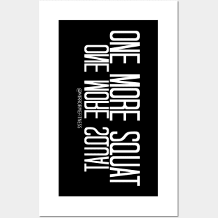 ONE MORE SQUAT | White Ink Posters and Art